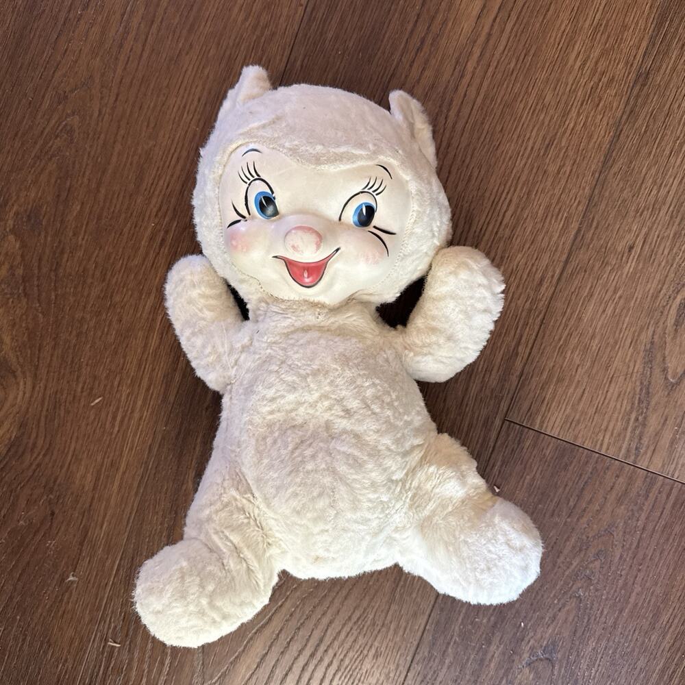 Vintage 1950s Rushton Star Creation Kewtee Bear Rubber Face Plush Clean Tagged